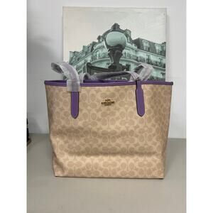 Coach CV976 City Tote Bag In Signature Canvas